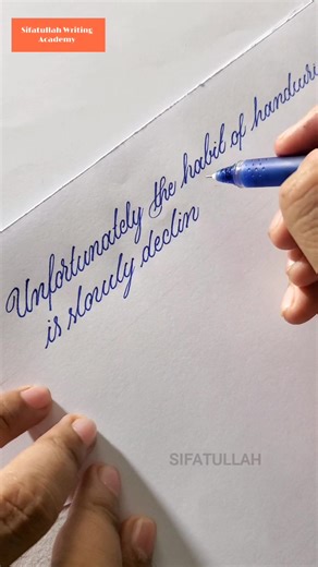 102K views · 2.3K reactions | Cursive calligraphy | Sifatullah Writing Academy | Facebook
