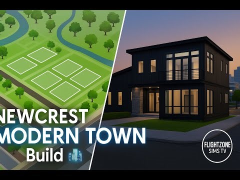 Designing the ULTIMATE Modern Neighborhood 🏡 | Sims 4 Newcrest Build