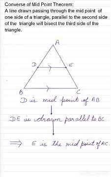 Converse of Mid Point Theorem