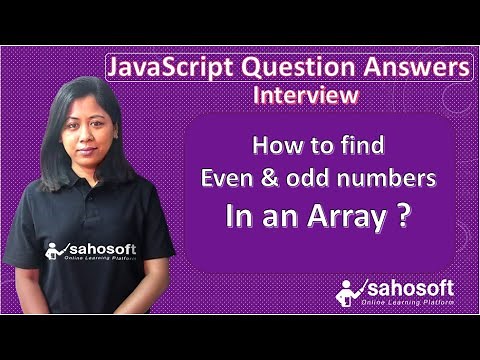 how to find even and odd numbers in an array in JavaScript | JavaScript interview Questions