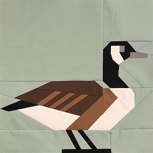 Goose Quilt Block Pattern | FPP Foundation Paper Piecing | Modern Bird Quilt Block | Big Backyard Birds Series | PDF Pattern 12" 20" - Etsy