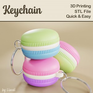 Macaron Keychain STL - 3D Print File, Keyring (digital Download, Commercial Use) - Etsy