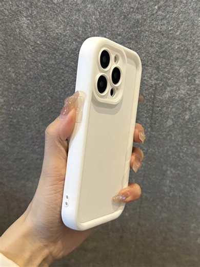 Minimalist White Solid Color Material Basic Phone Case Thick Anti-Drop Frame Compatible With IPhone 17 Pro Max/17 Pro/17 Air/17/16 Pro Max/16/16 Pro/16 Plus/16E/15/15 Plus/15 Pro/15 Pro Max/11/12/13/14 Pro Max/XS/XR/11 Pro/11 Pro Max/12 Pro/12 Pro Max/13 Pro/13 Pro Max/7 Plus/14 Pro/14 Pro Max/14 Plus/7 Plus/8 Plus/8/SE2/13 Mini/12 Mini Spring Easter Egg Bunny Birthday Gift Anniversary Party | SHEIN