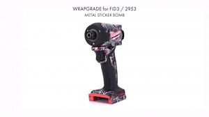 WRAPGRADE Custom Tool Skins Compatible with Milwaukee M18 FUEL Hex Impact Driver Model 2953 (METAL STICKER BOMB)