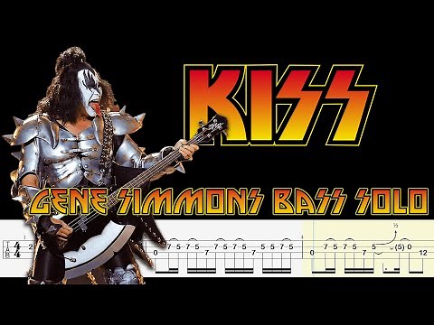 Kiss - Gene Simmons Bass Solo (Bass Tabs + Notation + Tutorial ) By Gene Simmons ‪@ChamisBass‬​