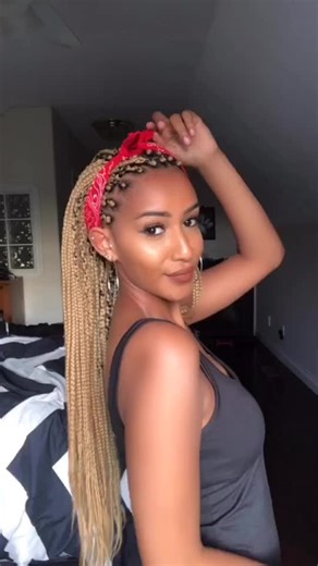 There’s so many different ways to style box braids! #fyp#boxbraids#boxbraidstyles#diy