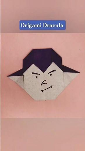 Easy Paper Dracula Craft #easypapercraft #origami #helloween #craft #tutorial #shortvideo