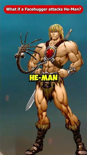 What If a Facehugger Attacks He-Man from Masters of the Universe? #Shorts