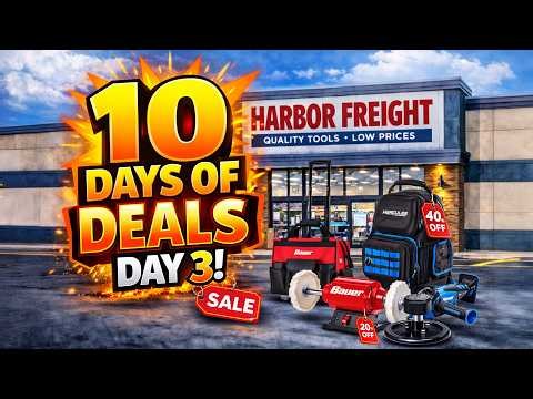 Harbor Freight Day 3! 40% OFF! Toolbags & Backpacks! + 20% OFF! Polishers -10 Days of DEALS