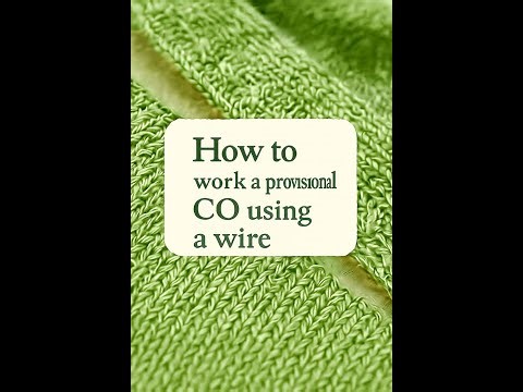 How to work a provisional CO with a wire?