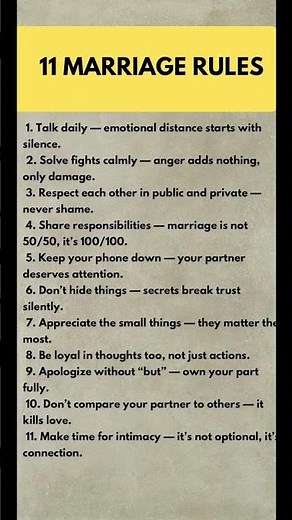 11 Marriage Rules for a Strong, Healthy, and Lasting Relationship #successfulrelationships #marriage