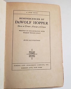 Souvenirs de DeWolf Hopper, clown une fois clown, toujours un clown, 1927, HC - Etsy France