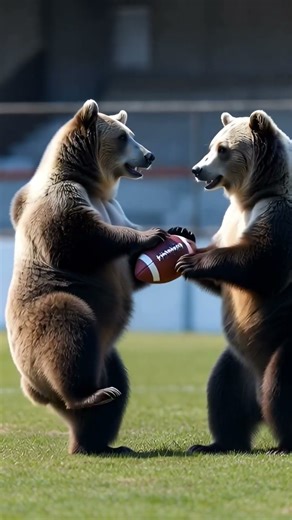 Two Bears Playing Football | Funny & Cute Wildlife Moments