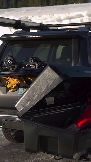 No matter how you winter, Yakima's got you covered with the ultimate winter combo. EXO SnowBank on top can hold 5 pairs of skis or 4 snowboards while EXO GearLocker provides easy access to 10 cubic feet of gear storage. Swing it all open with your EXO SwingBase giving you full tailgate access. Winter cargo made easy. | Yakima Racks | Facebook