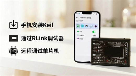 【RLink】前方高能！手机使用Keil进行单片机开发调试