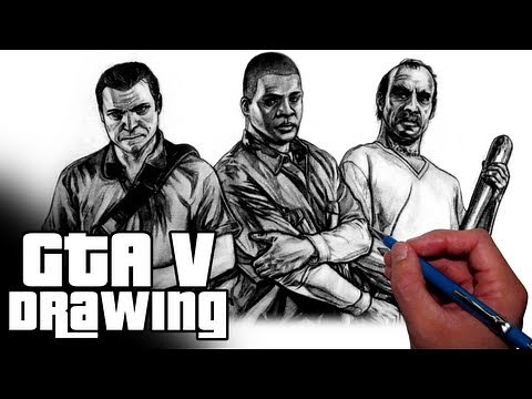 GTA V Drawing - Fan Art Time Lapse