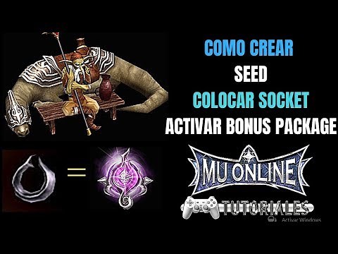Guia SOCKET Como crear SEED sphere Colocar socket Activar BONUS Package Opcion Mu Online 2023