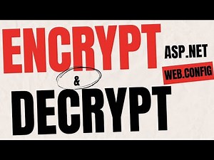 web.config file encrypt decrypt connection strings | asp.net web.config