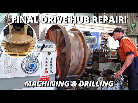 Repair BIG Final Drive Hub for CAT D10 Dozer | Machining & Drilling
