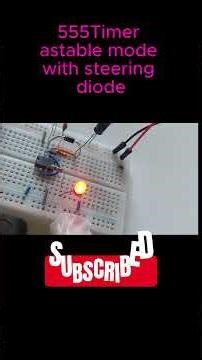 555Timer astable mode with steering diode