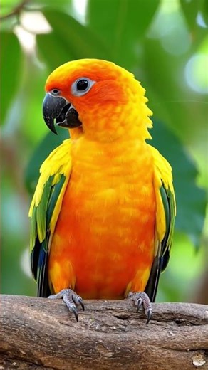 Sun Conure Cooling Off in Style 🦜❄️💦🦜💦 So Cute! #Shorts #birds #shortsfeed