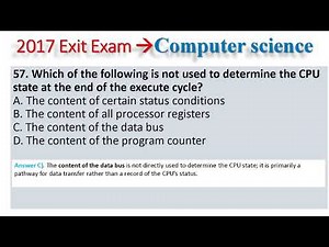 ጥር 2017 Exit Exam Computer Science