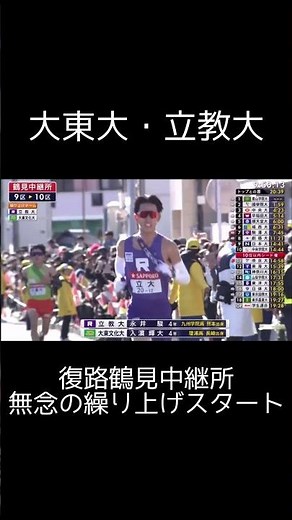 大東文化大・立教大が復路鶴見中継所繰り上げスタート･･･#箱根駅伝2026 #大東文化大学 #立教大学#shorts