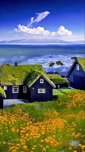 🏡 Faroe Islands | Magical Black Houses with Grass Roofs ✨🇫🇴