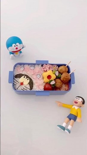 海苔で簡単！ドラえもんお花見弁当🌸 #ドラえもん #お花見 #お弁当 #キャラ弁