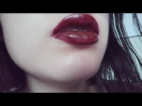 Asmr lens licking + spit painting