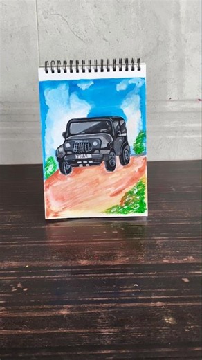 Mahindra Thar Drawing #thardrawing #thar #shortsfeed #shorts #drawing