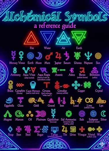 Lo! The table material! #alchemy #art #symbols #neon #materium