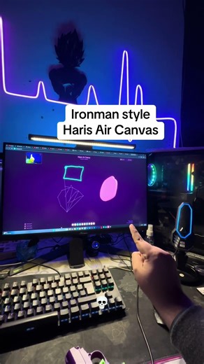 Ironman style Air Canvas made by me need tutorial? #jarvis #aiprojects #futuretech #ai #harisai