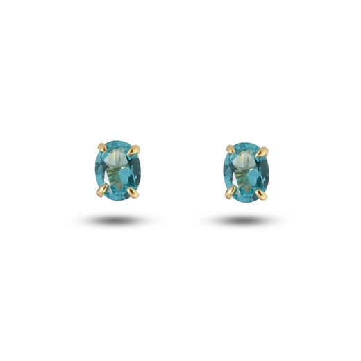 Handmade Paraiba Oval Earrings, 10K Gold, Rare Gemstone - Etsy