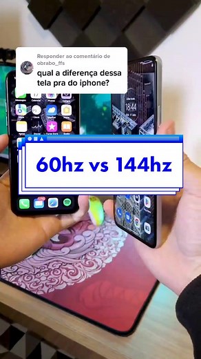 Respondendo a @obrabo_ffs tela de 60hz vs 144hz! #AprendaNoTiktok #mobile #celular #lipemalestar