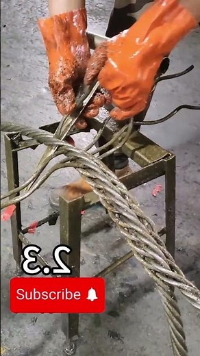 Hand splice wire rope sling #wirerope #machine