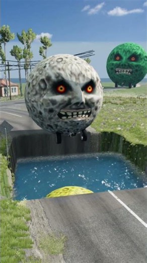 Mixed Color Small to Giant vs Unfinished Road – BeamNG.drive #beamngdrive #automobile