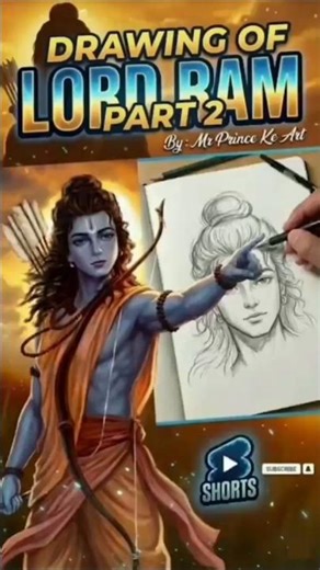 Part 2 🎨 Drawing of 🕉️lord Ram #ram #shorts #drawing