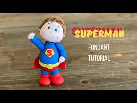 Learn how to make this fondant SUPERMAN cake topper. Easy tutorial. (weights and tools included)