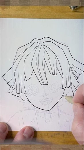 How to Draw Anime Zenitsu Agatsuma Demon Slayer 2 #anime #art #drawing #ink #draw #drawingtutorial