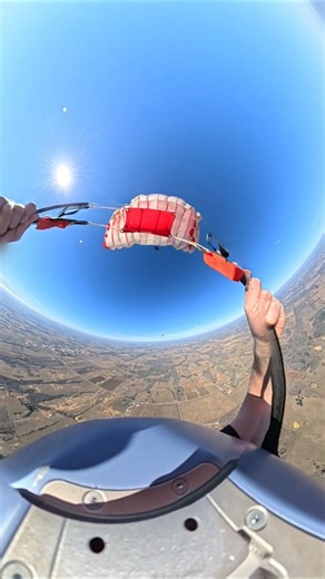 Slowmo parachute deployment #godfirst #aviation #crazy #adrenaline #free #skydive #fall #automobile