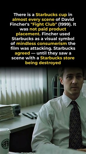 You missed this Starbucks detail in Fight Club #film #starbucks #details