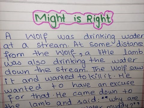 The wolf and lamb | Short story | Might is right