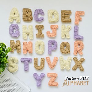 Crochet Alphabet Pattern: Uppercase Cotton Letters (PDF Pattern, Video) - Etsy