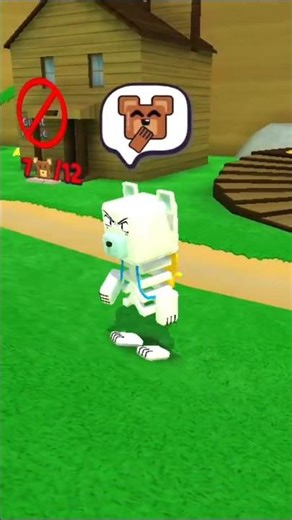 Funny bear! Super Bear!!! #bear #minecraft #roblox #shorts
