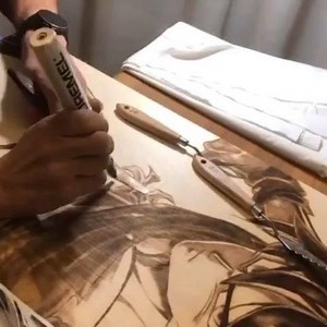 3.6K views · 49 reactions | Fierce detailing  Check out this Goku pyrography art by @salva.s.pyro made with the Dremel VersaTip! Check out their page here: https://www.instagram.com/salva.s.pyro/ #dremel #pyrography #pyrographyart #woodburning #woodisgood #goku #dragonball #oddlysatisfying | Dremel | Facebook