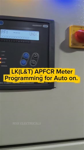 Msr Electricals on Instagram: "LK(L&T) APFCR meret programming for capacitors auto on. #APFCR #lauritzknudsen #CAPACITOR #MSRELECTRICALS #electricalwork"