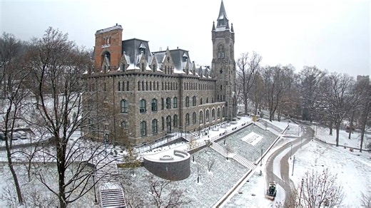 The Clayton UC snow globe. #lehighmomentofzen #Lehigh #LehighValley #BethlehemPA #snowing | Lehigh University Alumni