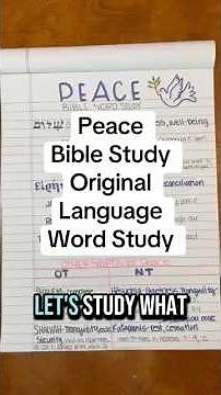 Bible word study on peace Hebrew and Greek #biblestudytime #biblenotes #biblejournaling