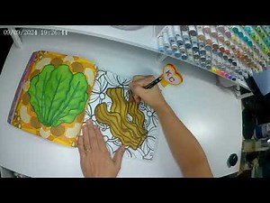 Coloring Bacon with a Mandala Background | Bold & Easy Mandala Mashup: Food & Snacks Edition
